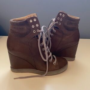 SEE BY CHLOE lace up wedge sneakers
